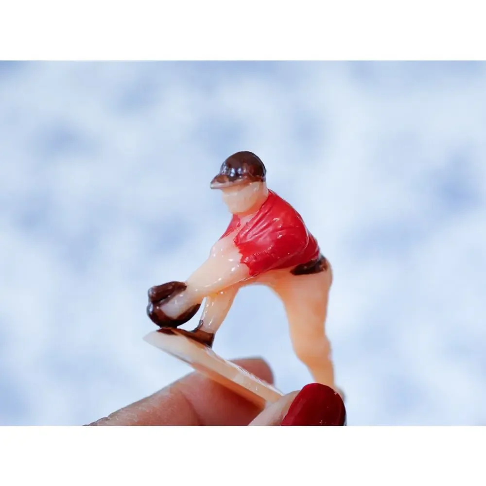 VTG 50s Baseball Player Cake Toppers Set of 5 MCM Retro Boys Sport Party Favors